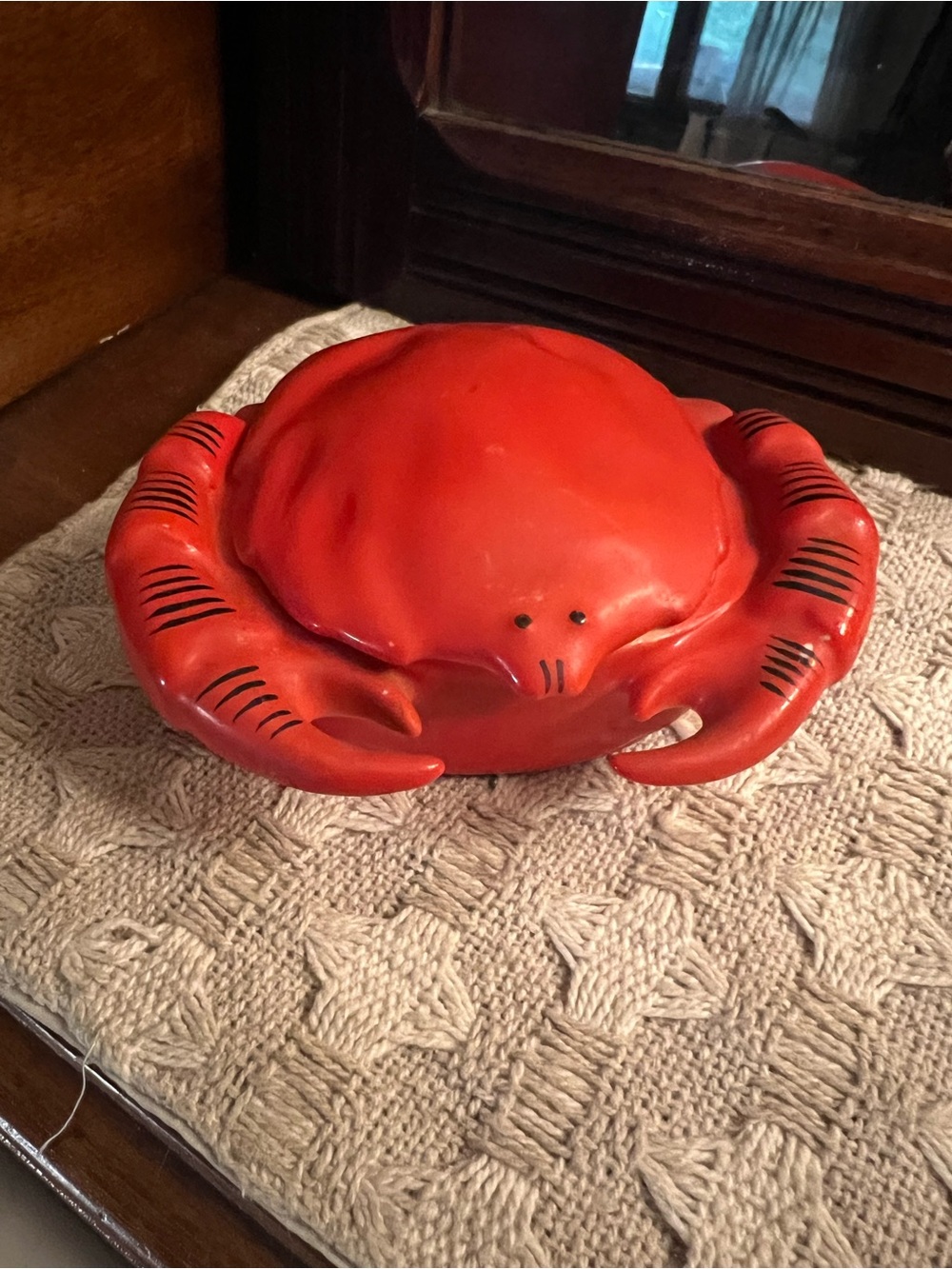 VINTAGE Mid Century Modern Lobster Crab Porcelain Dish Made in Czech Approx 5in.
